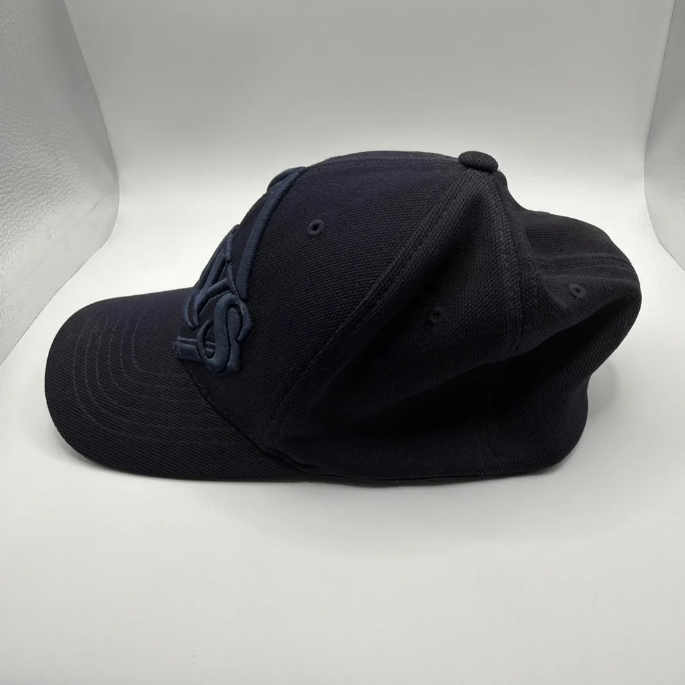Tampa Bay‎ Rays '47 Brand Blue Blackout Flex Fit Hat MLB Baseball Cap S/M